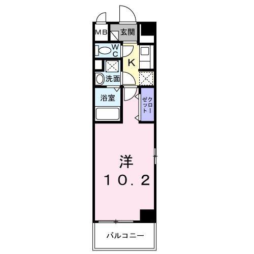 シティー柳町(1K/1階)の間取り写真