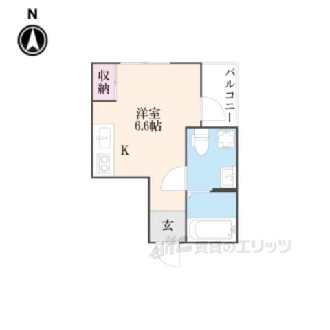 ベレーザ北大路(ワンルーム/5階)の間取り写真