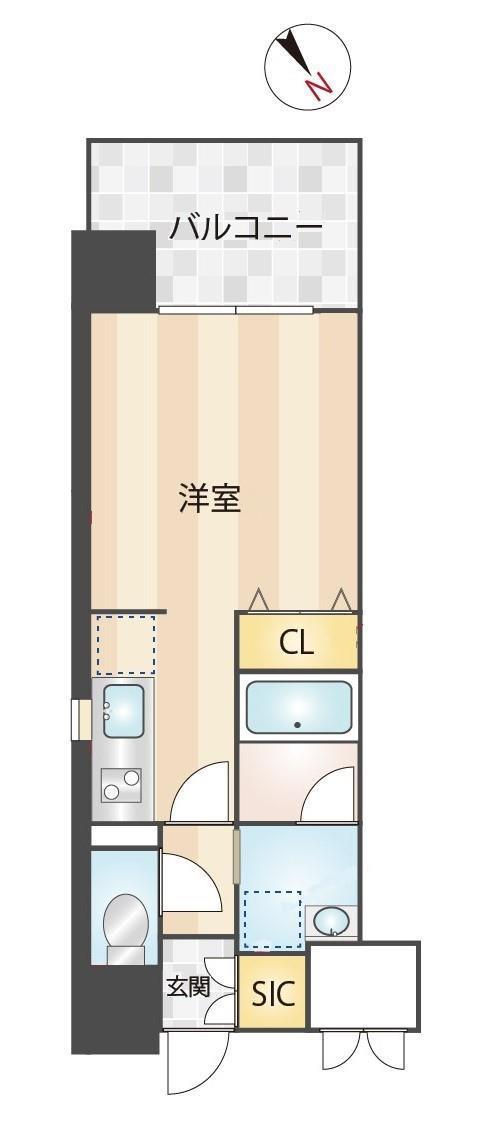 MAISON DE R 東比恵(ワンルーム/10階)の間取り写真