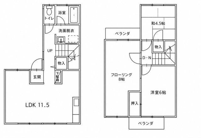 セジュール(3LDK/1階)の間取り写真