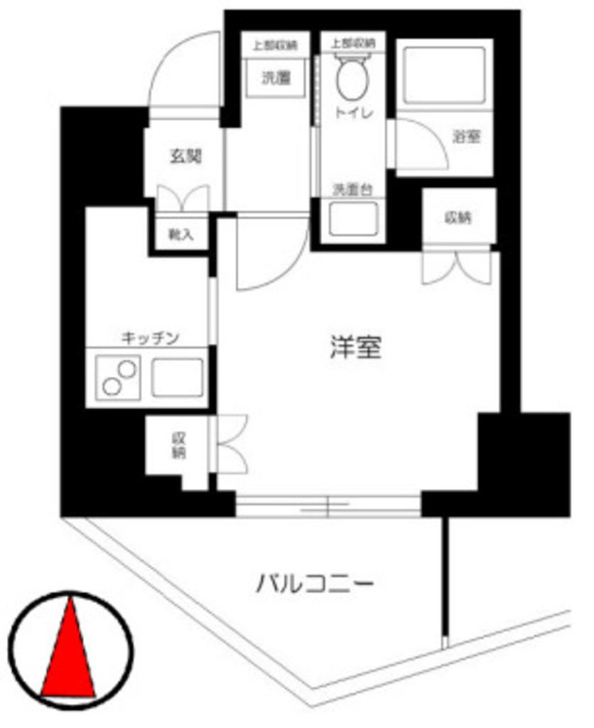 デルックス白山(ワンルーム/6階)の間取り写真