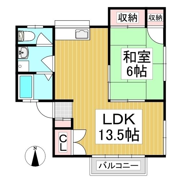 フォーブル和田(1LDK/2階)の間取り写真