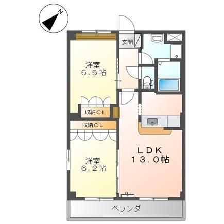 ミューズ(2LDK/2階)の間取り写真