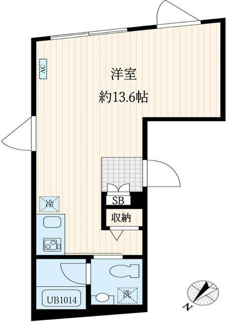 FULLEA武蔵小山(ワンルーム/3階)の間取り写真