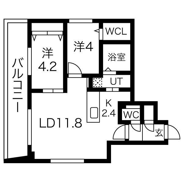 TRUTH HOME129(2LDK/3階)の間取り写真
