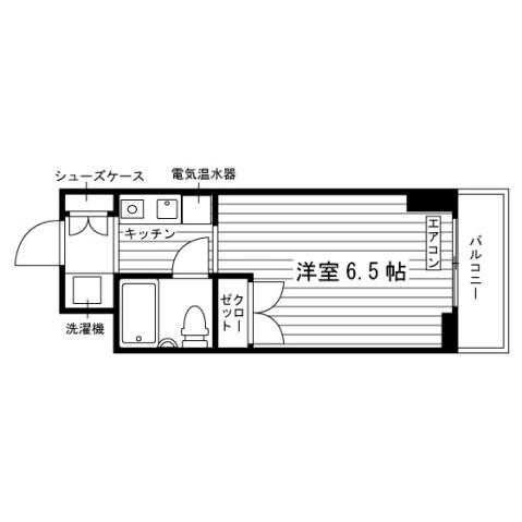 フレンドシップ矢野口(1K/3階)の間取り写真