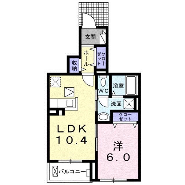 アナベル(1LDK/1階)の間取り写真