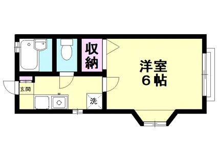 アイ三田(1K/2階)の間取り写真