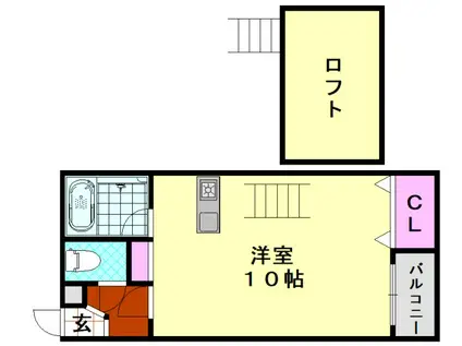 エクラ平野(ワンルーム/3階)の間取り写真