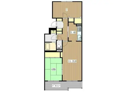 エテル513(2LDK/1階)の間取り写真