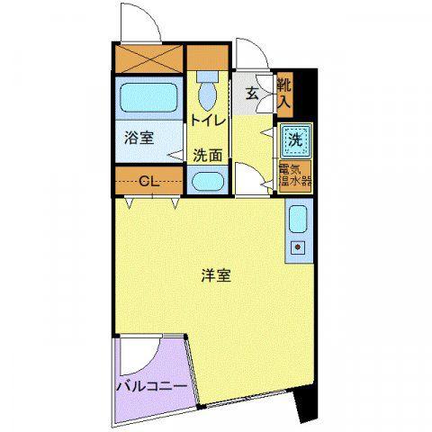 プティ東照宮(ワンルーム/1階)の間取り写真