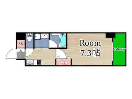 アーバネックス京橋プライマリーワン(1K/6階)の間取り写真