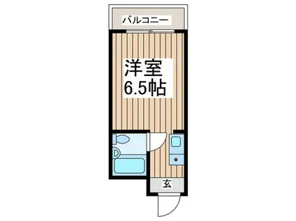東武伊勢崎線 北越谷駅 徒歩24分 4階建 築18年(ワンルーム/2階)の間取り写真
