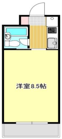 富士見ハイツ(1K/1階)の間取り写真