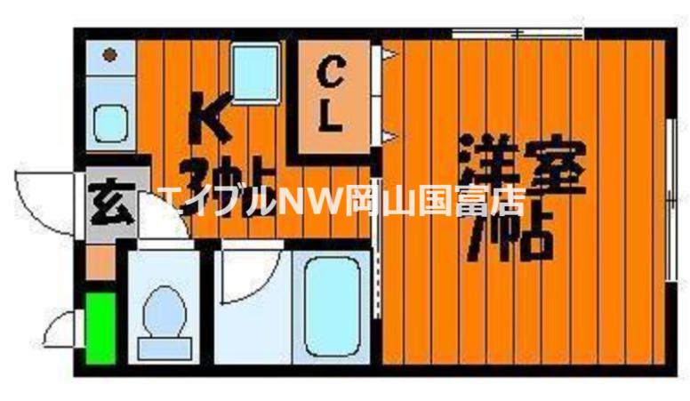 MSD津島東(1K/2階)の間取り写真