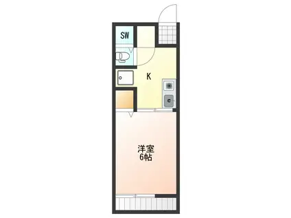 シティハイムメヌエット(1K/1階)の間取り写真