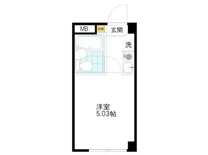 オレンジハイツ(1K/1階)の間取り写真