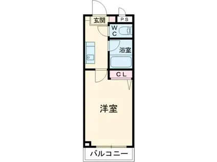 プラチナコート60番館(1K/1階)の間取り写真