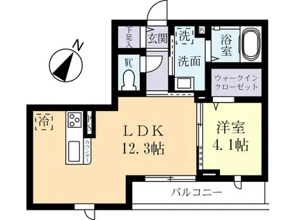 グレース コート(1LDK/3階)の間取り写真