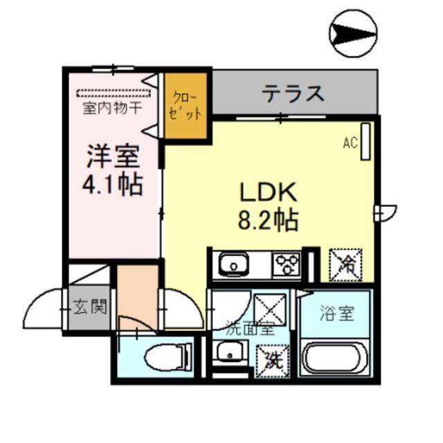 ENEW金剛(1LDK/1階)の間取り写真