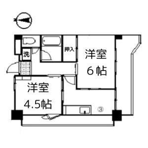 栗林ハイツ(2DK/8階)の間取り写真