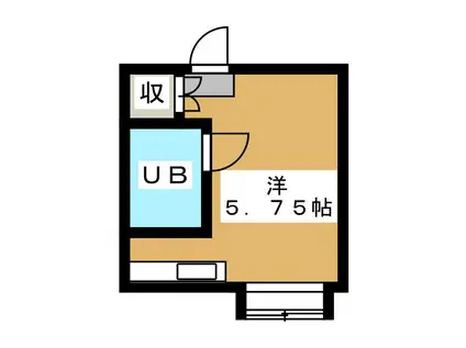 コーポ梓(ワンルーム/2階)の間取り写真