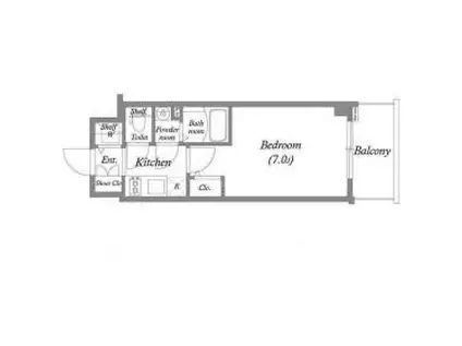 エスリード大阪クレストコート(1K/3階)の間取り写真