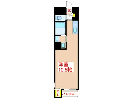 GRANVERDE SHIMOARATAII(ワンルーム/2階)の間取り写真