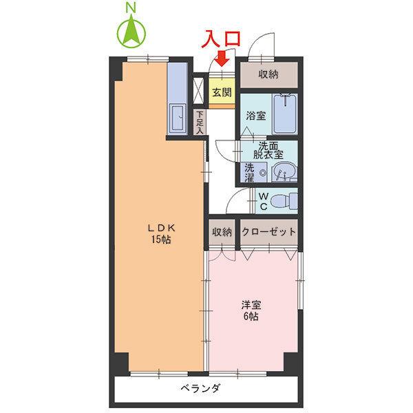 プラザ二の宮(1LDK/3階)の間取り写真
