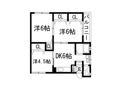 リバーコート(3DK/3階)の間取り写真