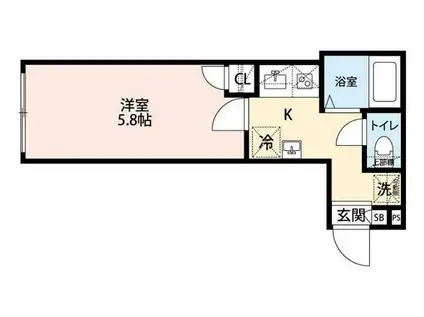 グランクオール中村橋(1K/2階)の間取り写真