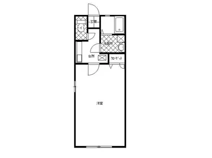 ムッシュブランカ(1K/2階)の間取り写真
