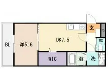 クレストメゾン(1DK/1階)の間取り写真