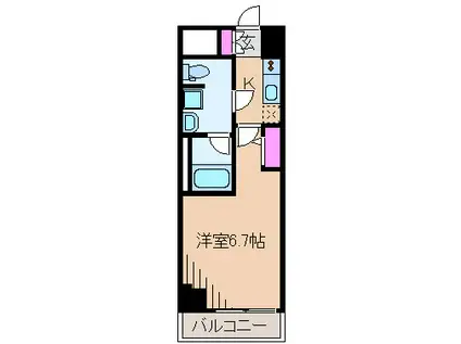 ARCOBALENO MUSASHIKOSUGI(1K/5階)の間取り写真