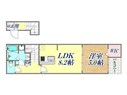 グランブル5(1LDK/2階)の間取り写真