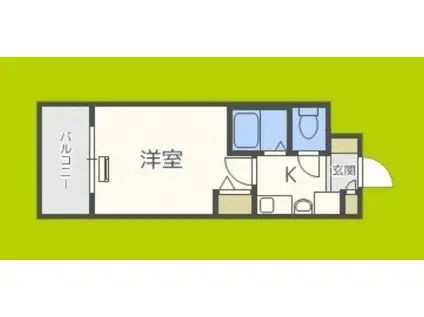 ラナップスクエア上本町(1K/5階)の間取り写真