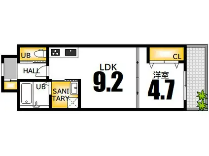 AMAZE HIROSE(1LDK/4階)の間取り写真