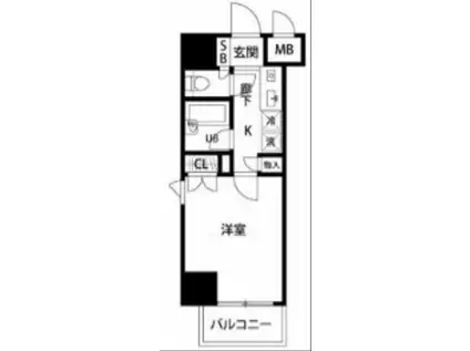 菱和パレス五反田西(1K/7階)の間取り写真