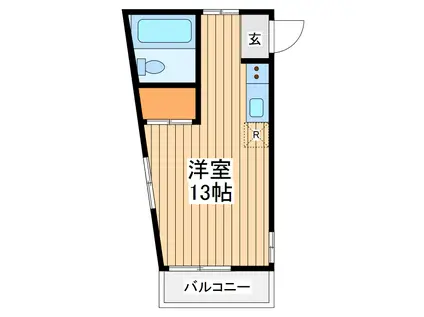 リエパレス立川(ワンルーム/1階)の間取り写真
