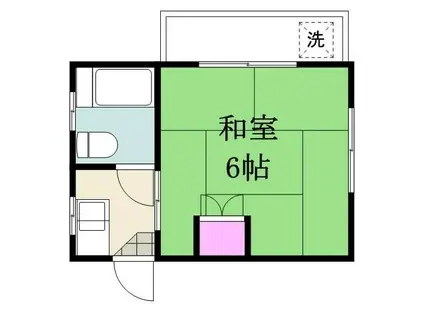 トップアイランドD(1K/2階)の間取り写真