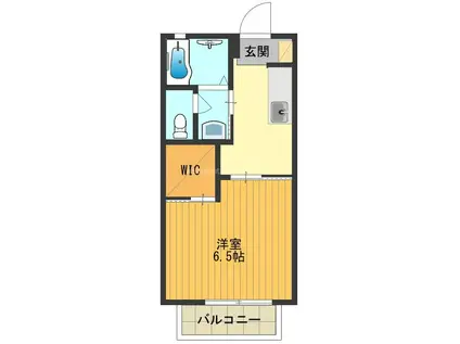 ジュピター片倉壱番館(1K/2階)の間取り写真