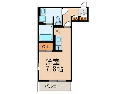 セジュールたまで(ワンルーム/3階)の間取り写真