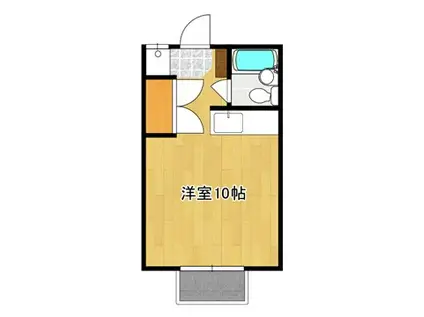 グリーンハイツ(ワンルーム/2階)の間取り写真