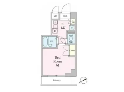 KDXレジデンス横浜関内(1K/1階)の間取り写真