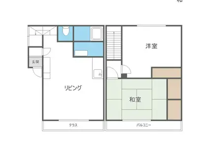 グリーンハウス(2LDK/2階)の間取り写真