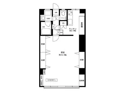 ツイン一の橋1号館(1K/5階)の間取り写真