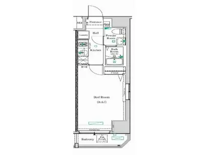 アンベリール板橋本町(1K/10階)の間取り写真