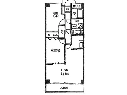 プランタン88(2LDK/4階)の間取り写真
