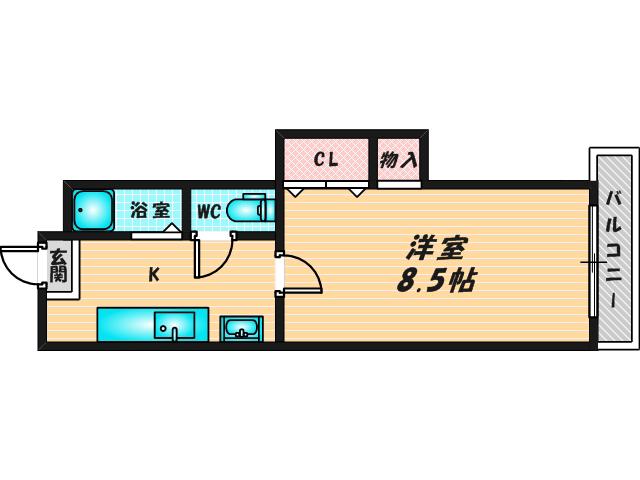 サンライトコーポ(1K/2階)の間取り写真