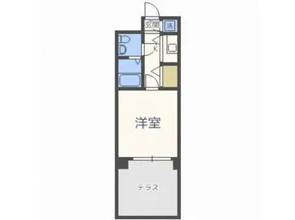エステートモア鳥飼ノーバ(1K/1階)の間取り写真